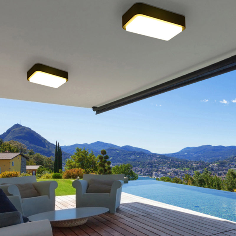 Traditional Style Ceiling Lamp Acrylic Shade Waterproof Flush Mount Light for Balcony