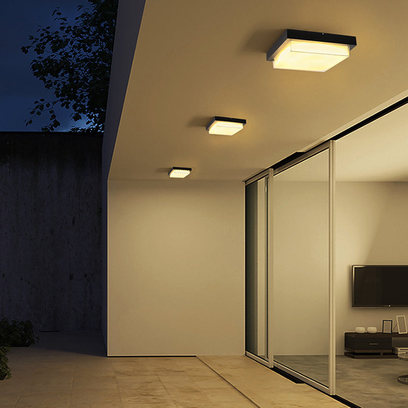 Courtyard Balcony LED Ceiling Light Waterproof Traditional Style Flush-mount Lamp
