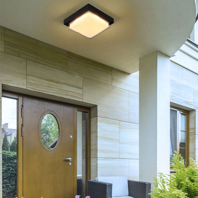 Courtyard Balcony LED Ceiling Light Waterproof Traditional Style Flush-mount Lamp