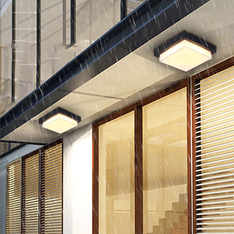 Courtyard Balcony LED Ceiling Light Waterproof Traditional Style Flush-mount Lamp