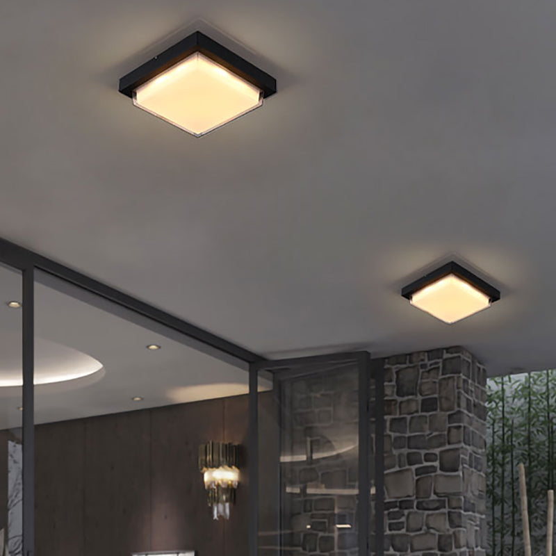 Courtyard Balcony LED Ceiling Light Waterproof Traditional Style Flush-mount Lamp