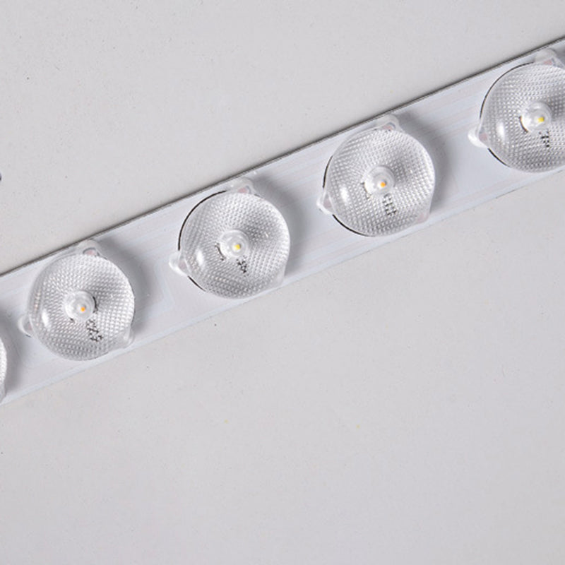 Plafonnier LED rond de style macaron en acrylique, montage encastré à 1 lumière pour chambre à coucher et salon