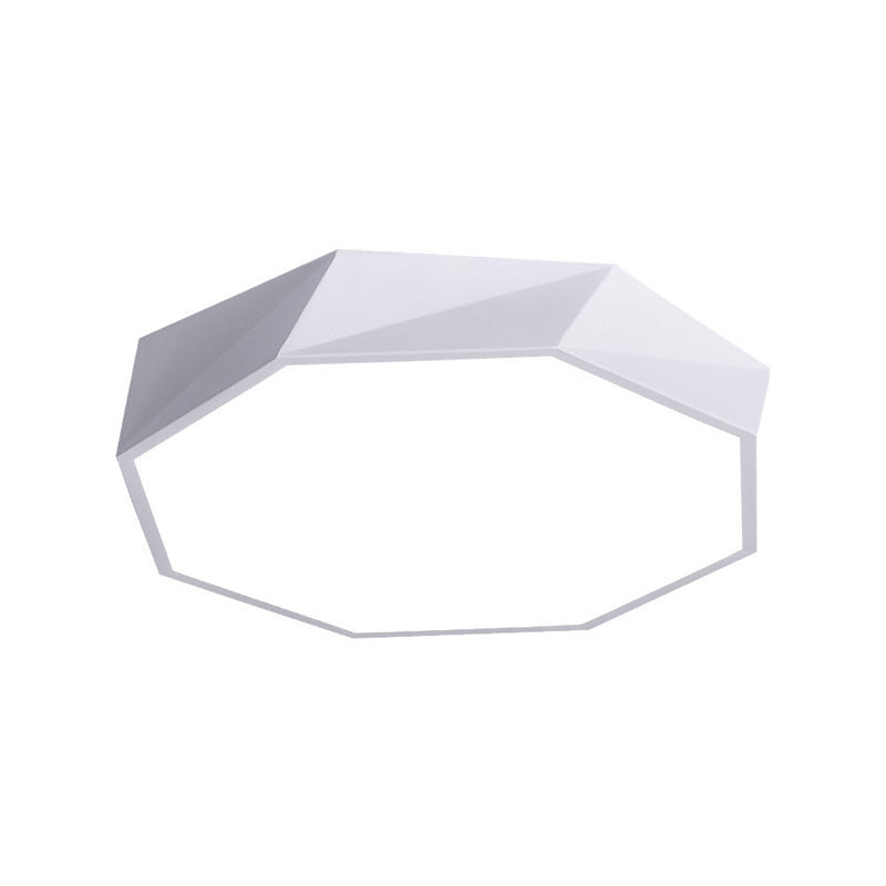 Lámpara de techo LED con forma octogonal moderna, soporte empotrado de 1 luz de hierro para comedor y dormitorio