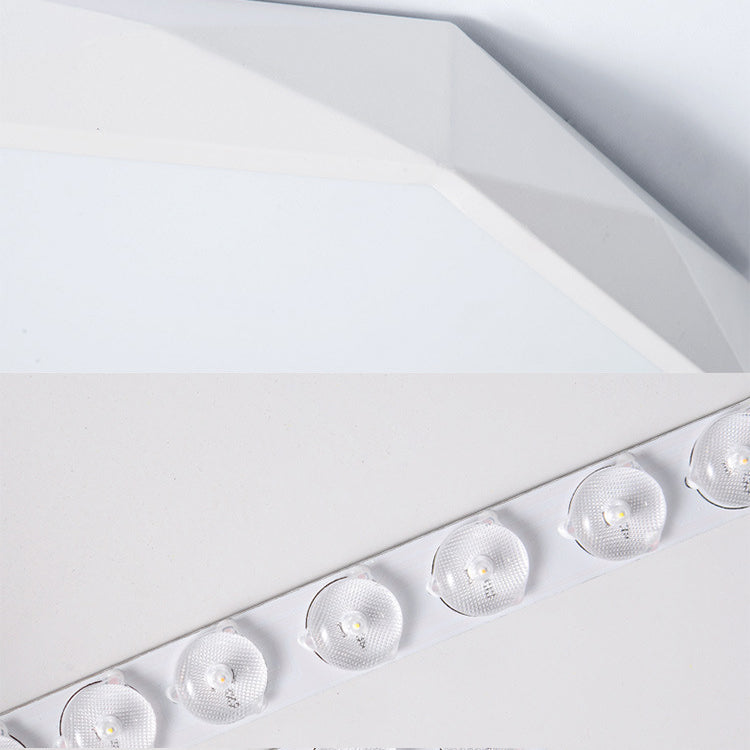 Lámpara de techo LED con forma octogonal moderna, soporte empotrado de 1 luz de hierro para comedor y dormitorio