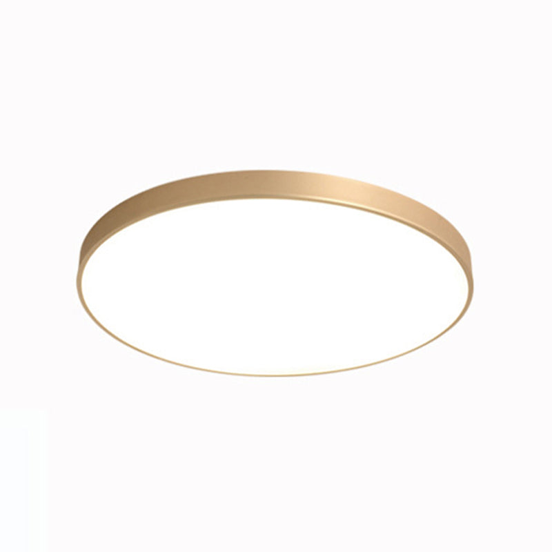 Nordic Modern Style Geometric Ceiling Lamp Copper 1 Light Flush Mount Lamp for Bedroom