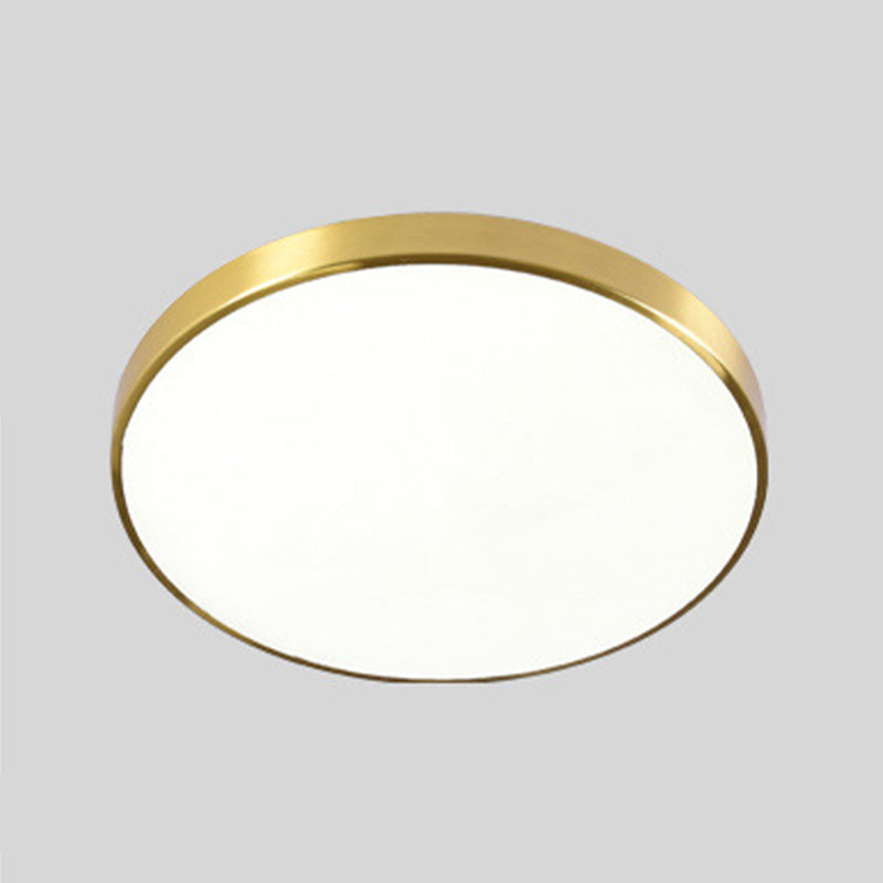 Nordic Modern Style Geometric Ceiling Lamp Copper 1 Light Flush Mount Lamp for Bedroom