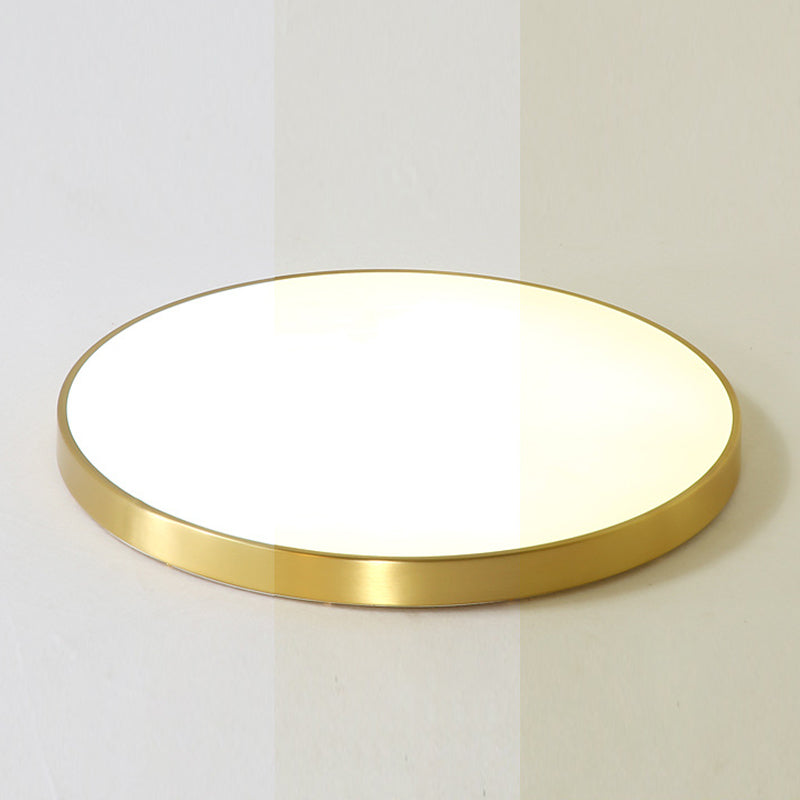 Nordic Modern Style Geometric Ceiling Lamp Copper 1 Light Flush Mount Lamp for Bedroom