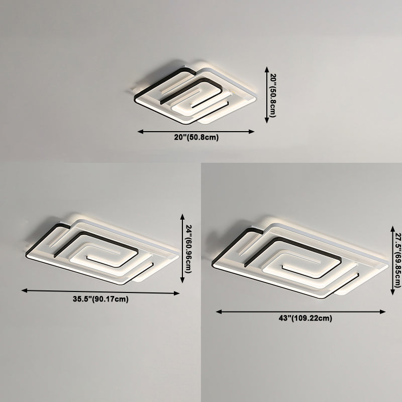 Plafoniera moderna e minimalista a LED lineare da incasso in ferro battuto con paralume in silicone