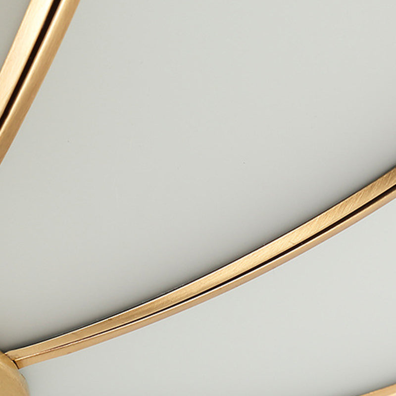 Glass Brass Ceiling Fixture in Colonial Style Copper Bowl Flush Mount for Interior Spaces