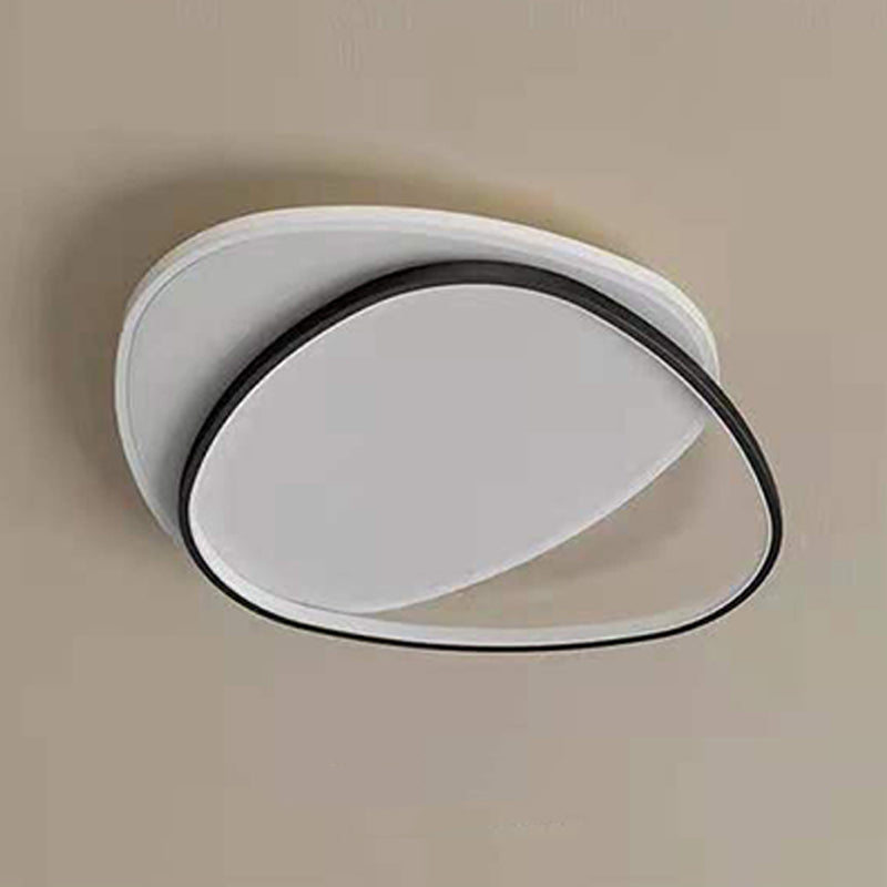 Lampada da soffitto geometrica a 2 luci con montaggio a incasso. Lampada da incasso a LED in stile moderno in metallo