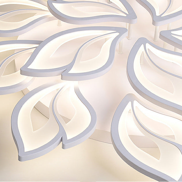 Les appareils d'éclairage de plafond affleurants de fleur de style moderne acrylique multi lumières ont mené la lampe affleurante de bâti