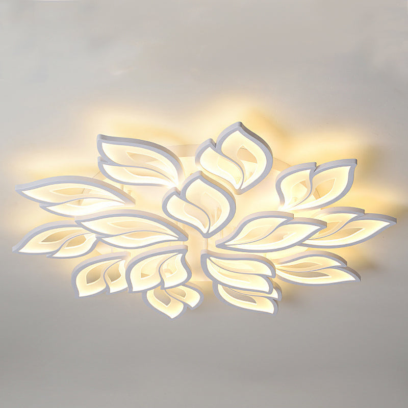 Les appareils d'éclairage de plafond affleurants de fleur de style moderne acrylique multi lumières ont mené la lampe affleurante de bâti