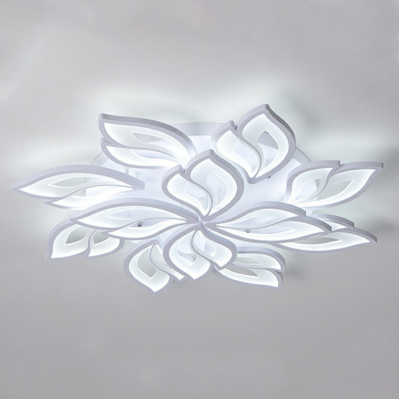Les appareils d'éclairage de plafond affleurants de fleur de style moderne acrylique multi lumières ont mené la lampe affleurante de bâti