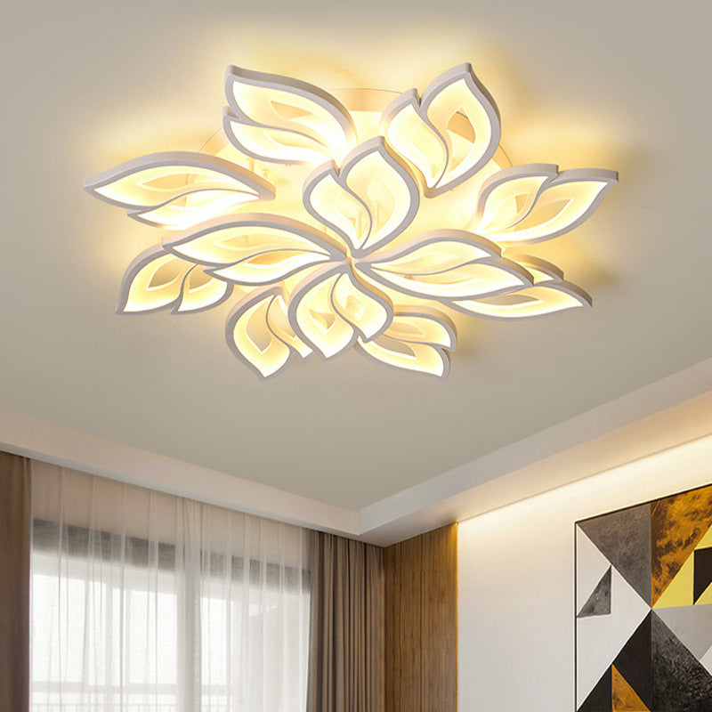 Les appareils d'éclairage de plafond affleurants de fleur de style moderne acrylique multi lumières ont mené la lampe affleurante de bâti