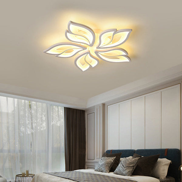 Les appareils d'éclairage de plafond affleurants de fleur de style moderne acrylique multi lumières ont mené la lampe affleurante de bâti