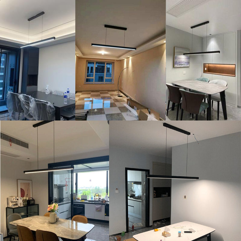 Contemporary Kitchen Pendant Light Metal Linear Island Pendant Light