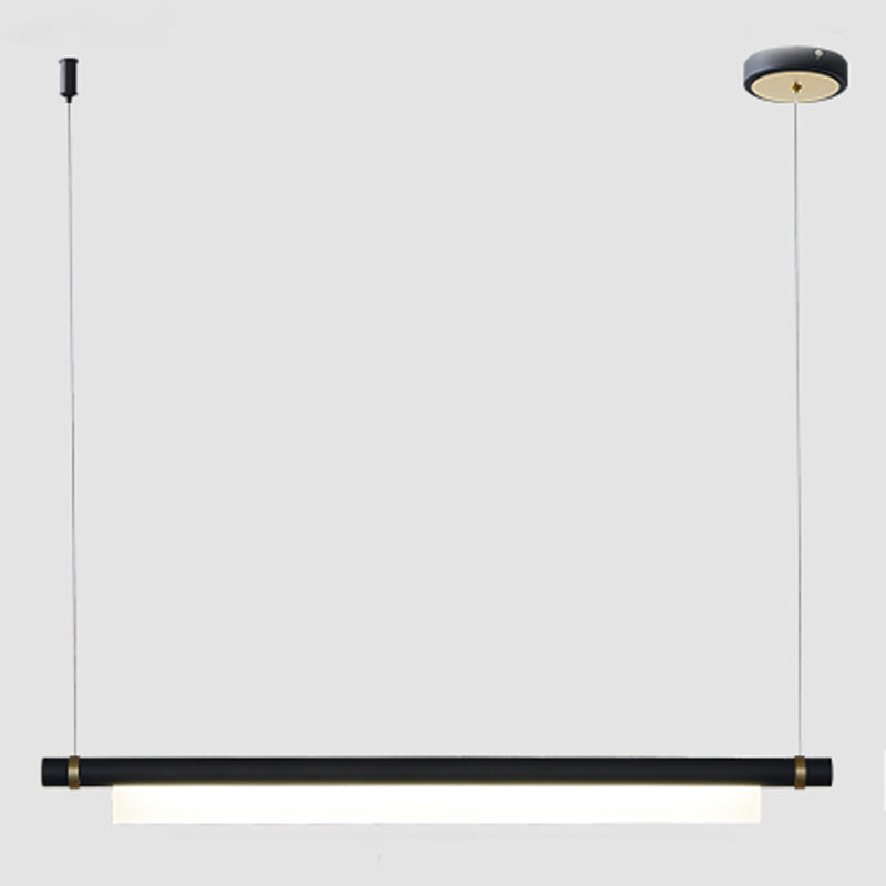 Lineare Insel Anhänger Lichter moderne Kronleuchter -Beleuchtungskörper mit Acrylschatten