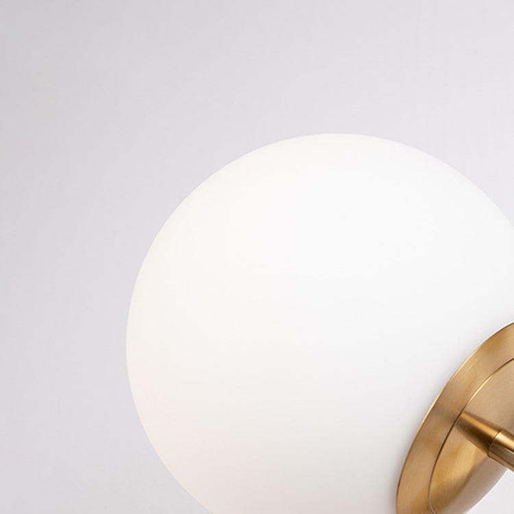 Accesorios de iluminación de pared de bola de vidrio blanco de forma de pared de estilo moderno lámpara montada en la pared