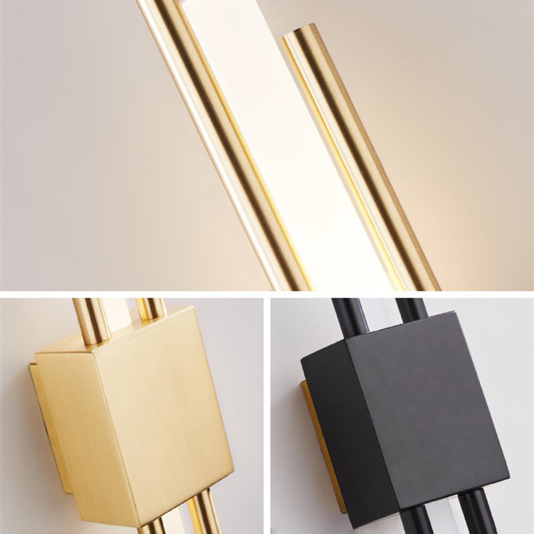 Estilo posmoderno Tombra única Diconteo de pared de cobre 2 Luces de luz para sala de estar