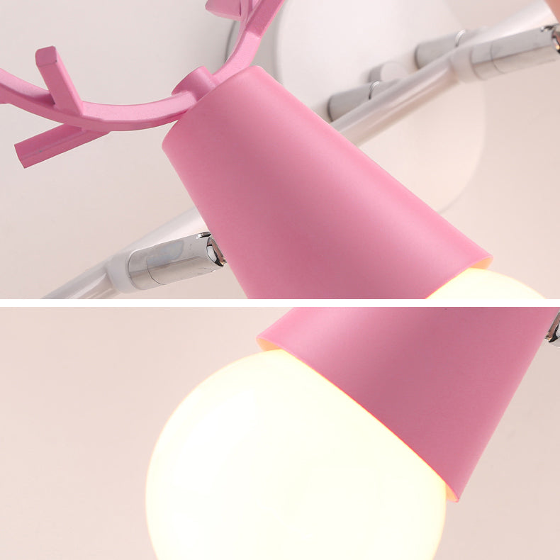 MODERNA MACHAROON ANDLED SHADE SCONTI SCONCE METALE 1 PONCES LIGHT per camera da letto