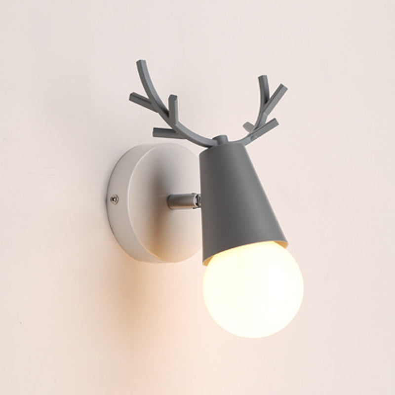 MODERNA MACHAROON ANDLED SHADE SCONTI SCONCE METALE 1 PONCES LIGHT per camera da letto