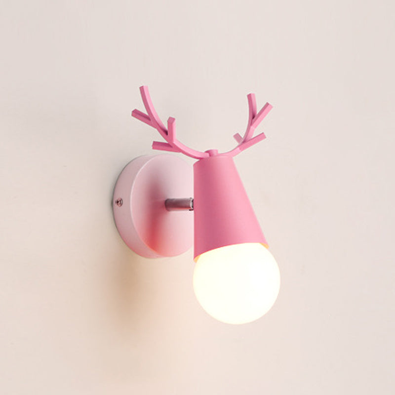 MODERNA MACHAROON ANDLED SHADE SCONTI SCONCE METALE 1 PONCES LIGHT per camera da letto