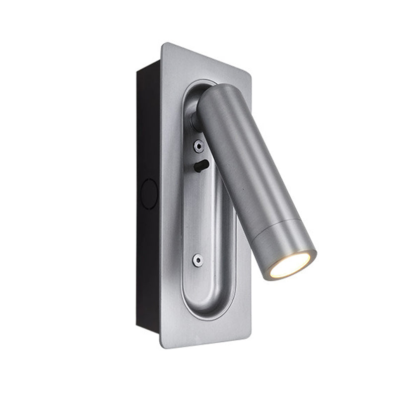 Modern Style Cylinder Shade Wall Sconce Metal 1 Light Reading Sconces for Bedroom