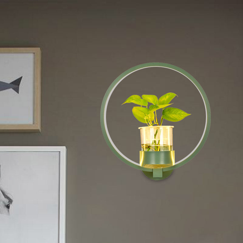 1 Fun a testa in metallo, apparecchio antico nero/grigio/bianco da camera da letto circolare Montaggio parete con tazza di pianta