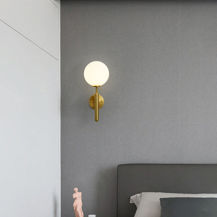 Éclairage d'éclairage mural à balle en or Métal Métal MODERNE 1 LIGNE MUR MUR MURD