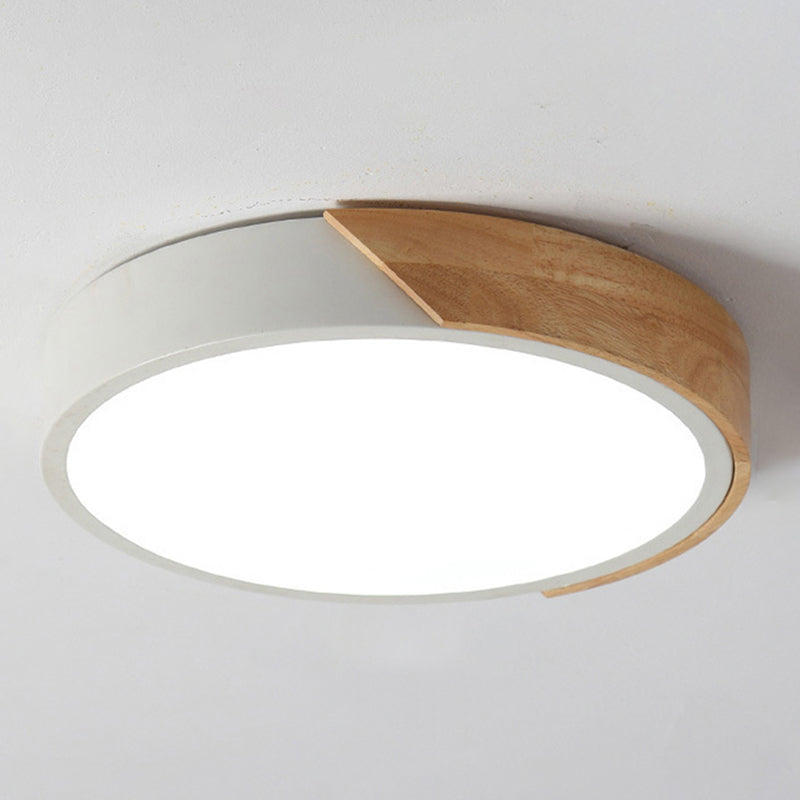 Lampada da soffitto a LED a forma rotonda in stile moderno e semplice macaroon in acrilico 1 luce per la camera degli ospiti dell'hotel studio