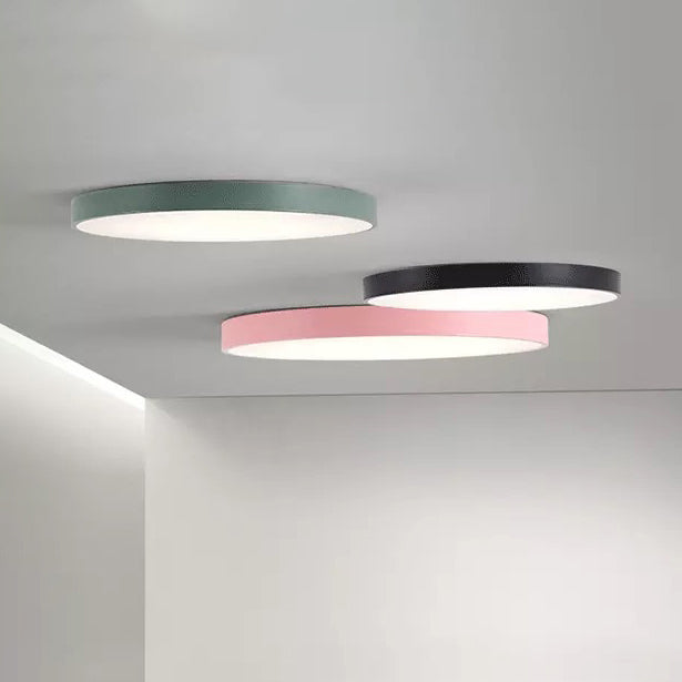 Lampada da soffitto a LED di forma rotonda stile moderno amaretto 1 luce da incasso con paralume in acrilico