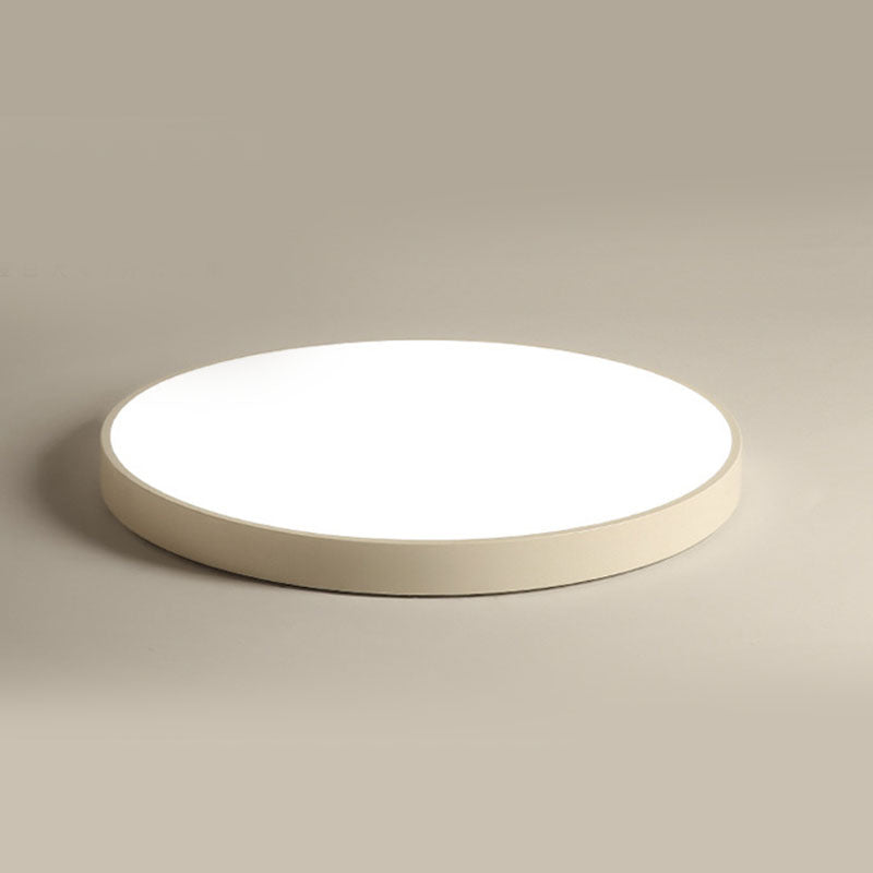 Lámpara de techo redonda de estilo nórdico moderno acrílico 1 luz LED de montaje empotrado para pasillo