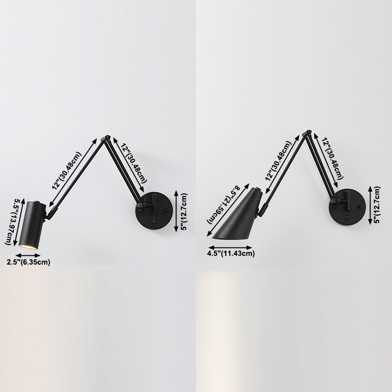 Modern Style Geometric Wall Mounted Light Fixture Metal 1 Light Wall Lighting Fixtures