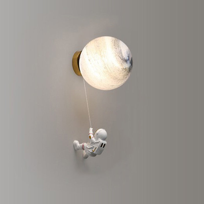 Modern Style Globe Wall Mounted Light Fixture Glass 1 Light Wall Lighting Fixtures