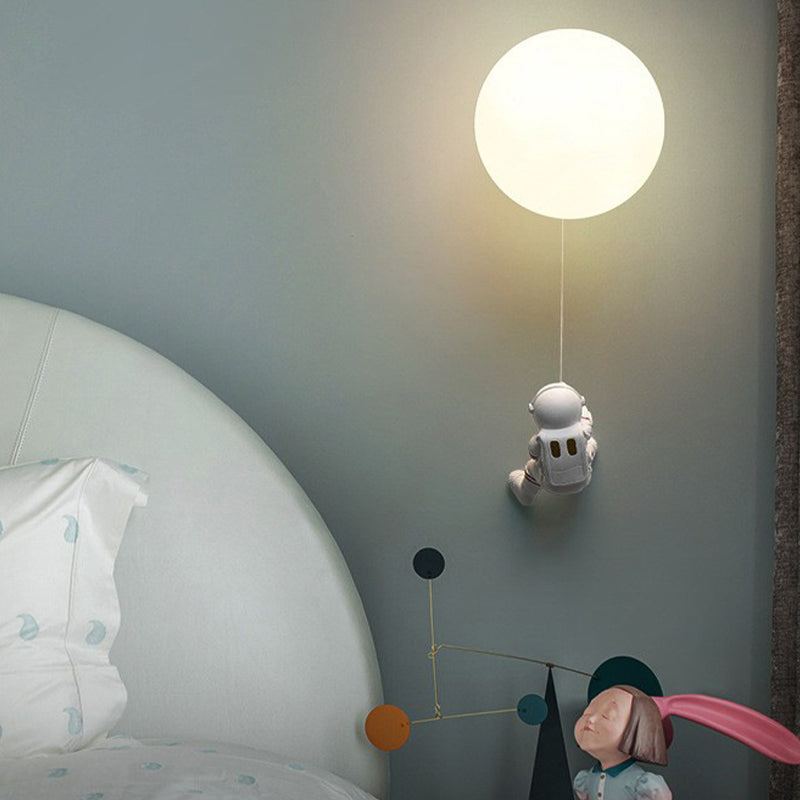 Modern Style Globe Wall Mounted Light Fixture Glass 1 Light Wall Lighting Fixtures