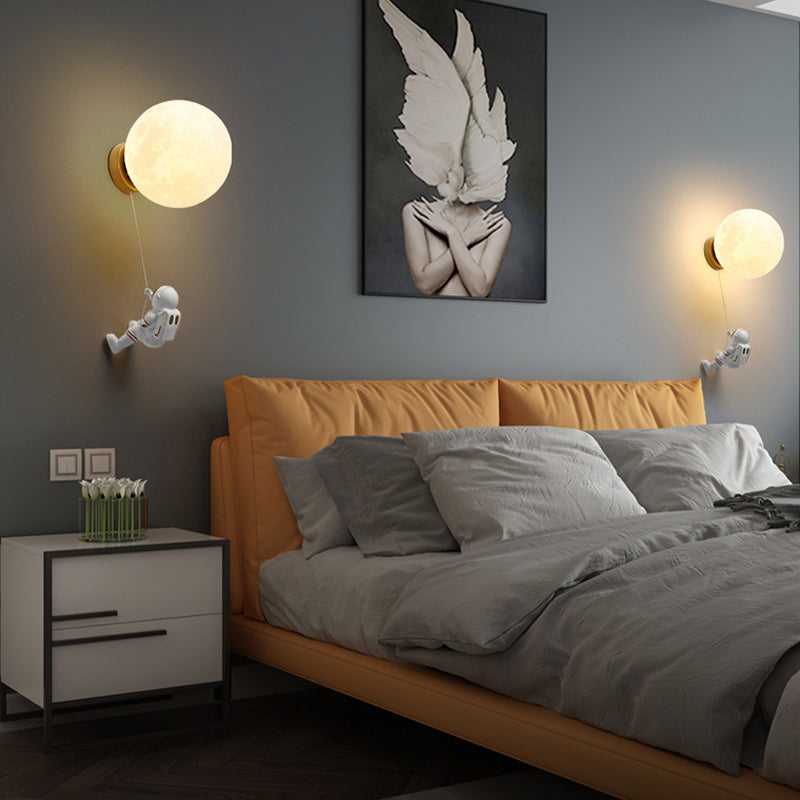 Modern Style Globe Wall Mounted Light Fixture Glass 1 Light Wall Lighting Fixtures