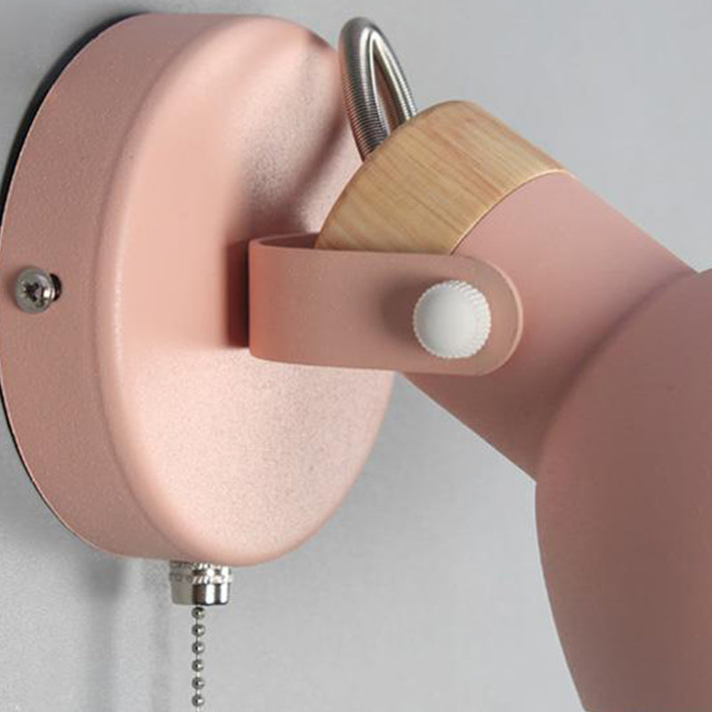 Modern Style Macaroon Wall Mounted Light Fixture Metal 1 Light Wall Lighting Fixtures