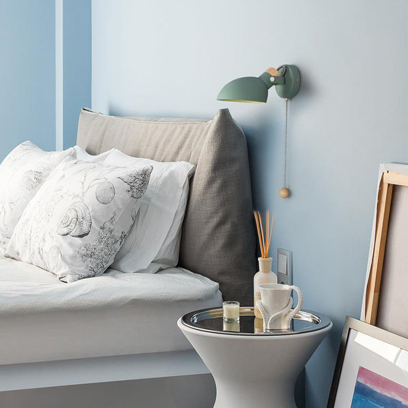 Modern Style Macaroon Wall Mounted Light Fixture Metal 1 Light Wall Lighting Fixtures