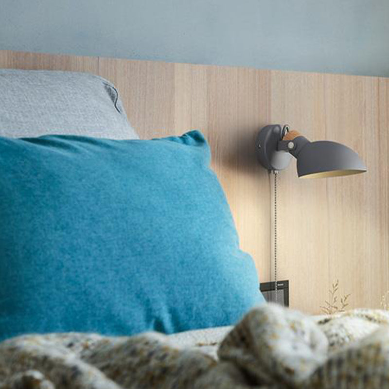 Modern Style Macaroon Wall Mounted Light Fixture Metal 1 Light Wall Lighting Fixtures