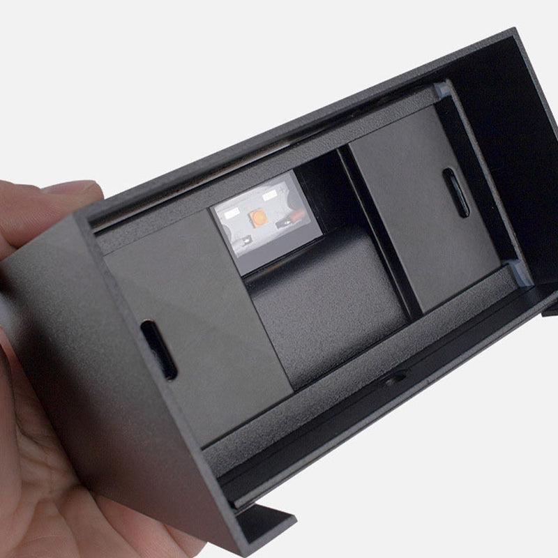 Iluminación de pared de sombra cuadrada lámpara de apliques de metal de estilo moderno 2 luces en negro con ángulo ajustable