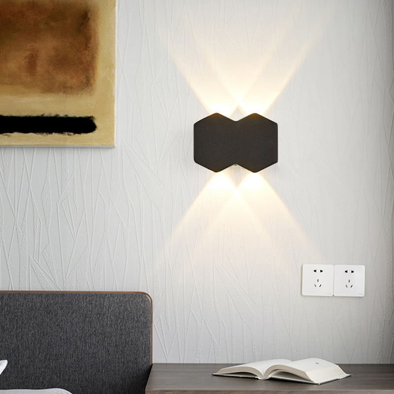 Illuminazione a parete diamanta in stile moderno lampada in metallo sconce per esterno