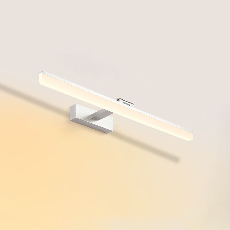 Metal 1-Light Linear Shade Wall Sconce Modern Style Mirror Wall Mount Light Fixture