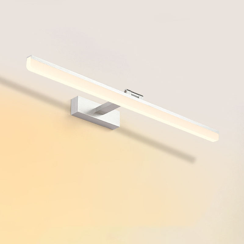 Metal 1-Light Linear Shade Wall Sconce Modern Style Mirror Wall Mount Light Fixture