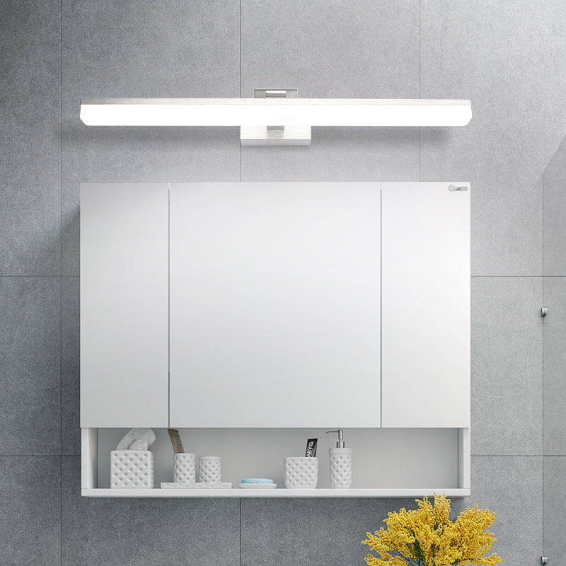 Metal 1-Light Linear Shade Wall Sconce Modern Style Mirror Wall Mount Light Fixture