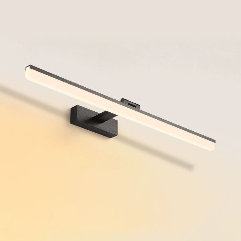 Metal 1-Light Linear Shade Wall Sconce Modern Style Mirror Wall Mount Light Fixture