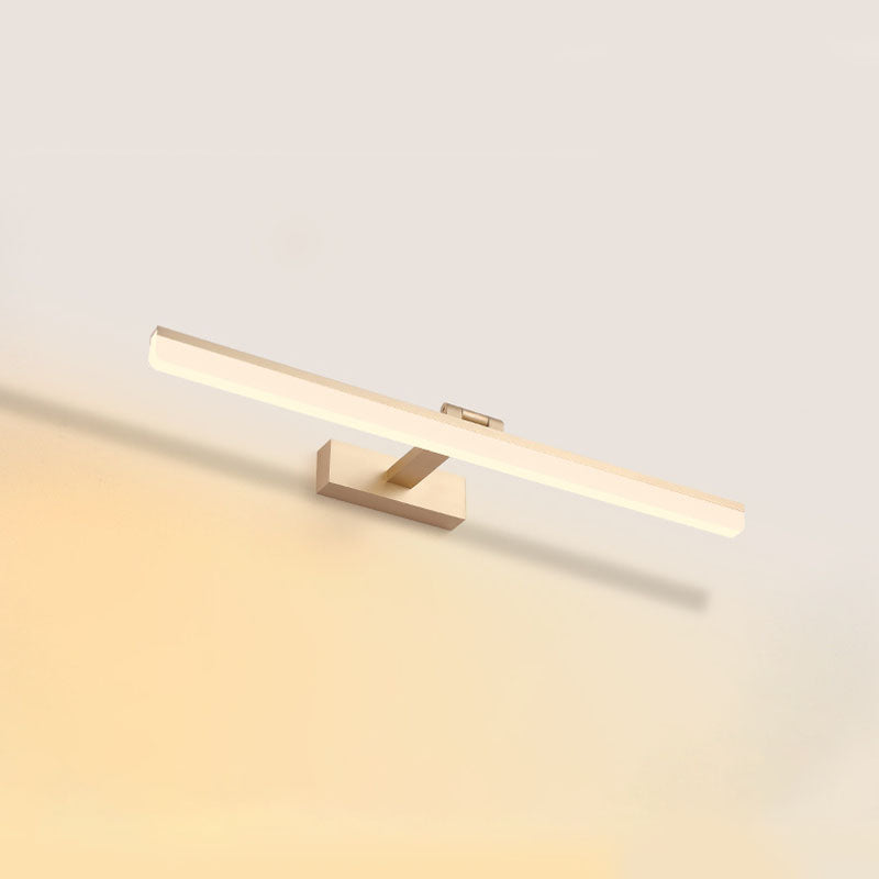 Metal 1-Light Linear Shade Wall Sconce Modern Style Mirror Wall Mount Light Fixture
