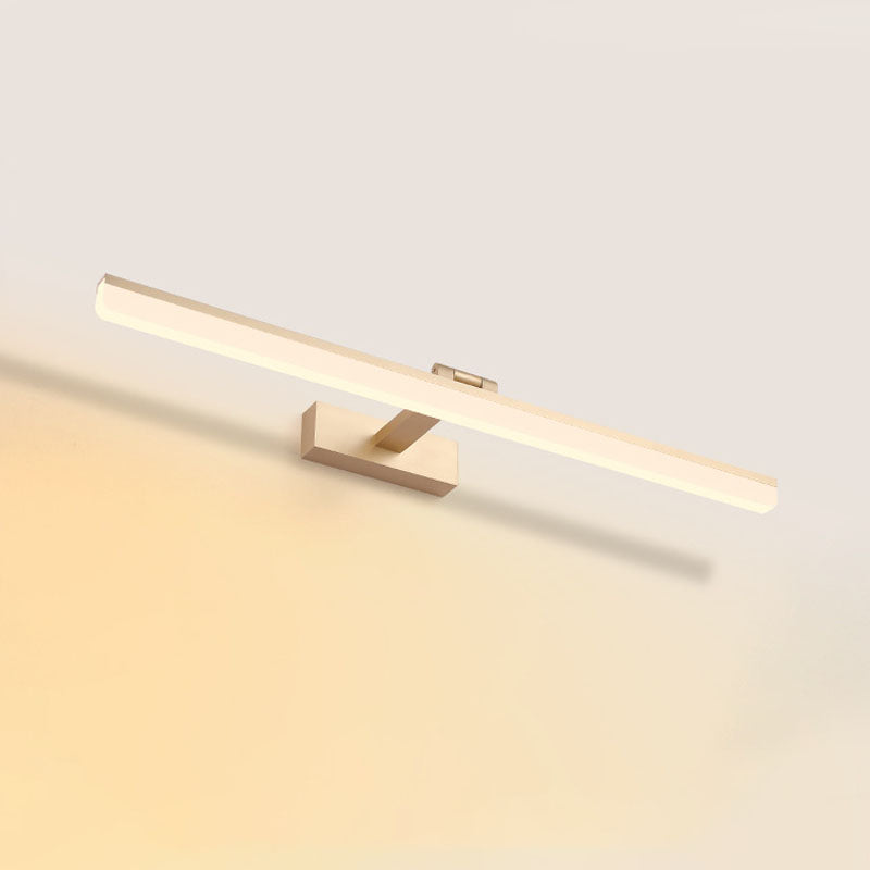Metal 1-Light Linear Shade Wall Sconce Modern Style Mirror Wall Mount Light Fixture
