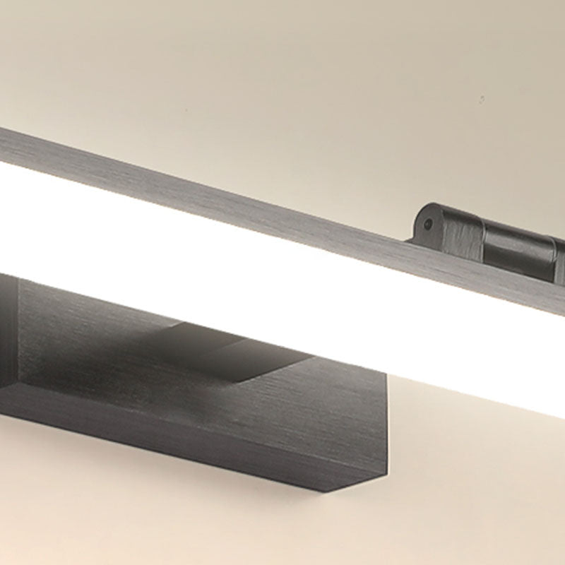 Metal 1-Light Linear Shade Wall Sconce Modern Style Mirror Wall Mount Light Fixture