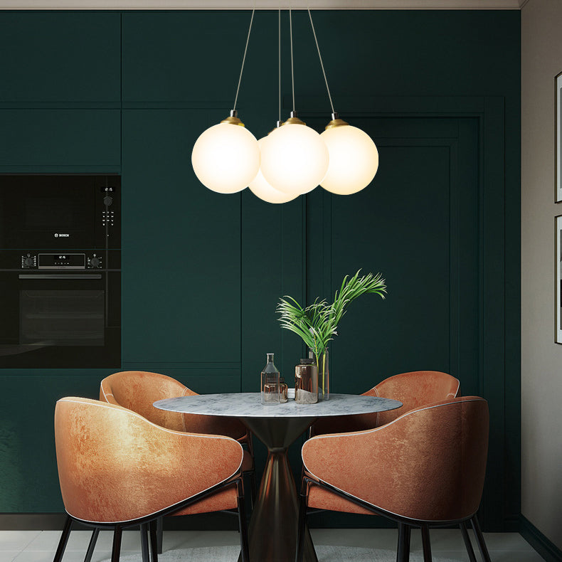 Koperen bol hanglampje in moderne luxe stijl glazen indoor hangende lamp