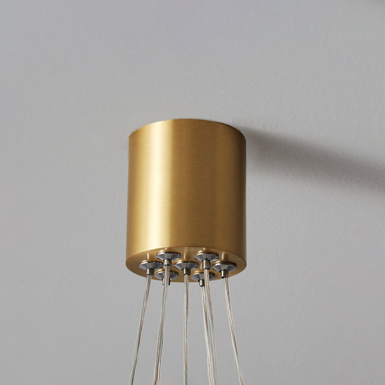 Luz de colgante de globo de cobre en la moderna lámpara colgante de vidrio de vidrio de lujo